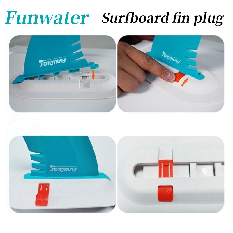 Funwater-Soporte de aleta para tabla de surf, Base de aleta, 6 piezas