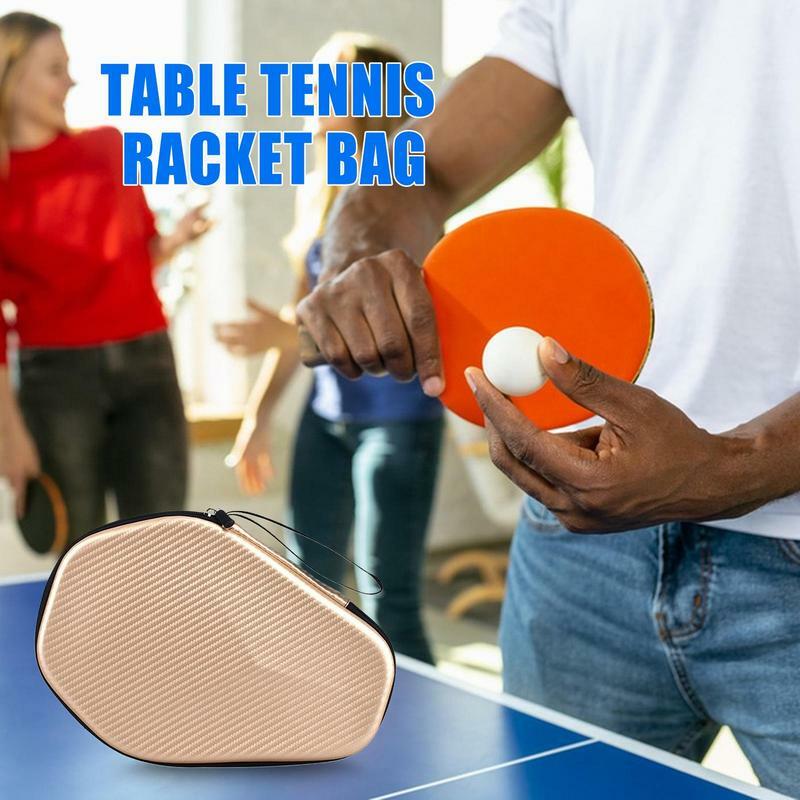 Casing raket tenis meja, sarung penyimpanan raket heksagonal, kantong jaring ganda, pengatur saku penyimpanan isolasi untuk Tenis Meja