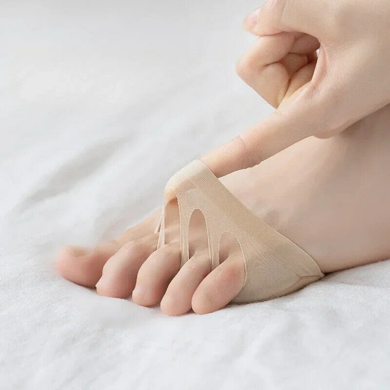 2 szt./4 szt. Kobiece wkładki w przedniej części stopy wysokie obcasy pół wkładki pięć palców wkładka do stóp odciski odciążające stopy osłona na palec u nogi masażu bólu