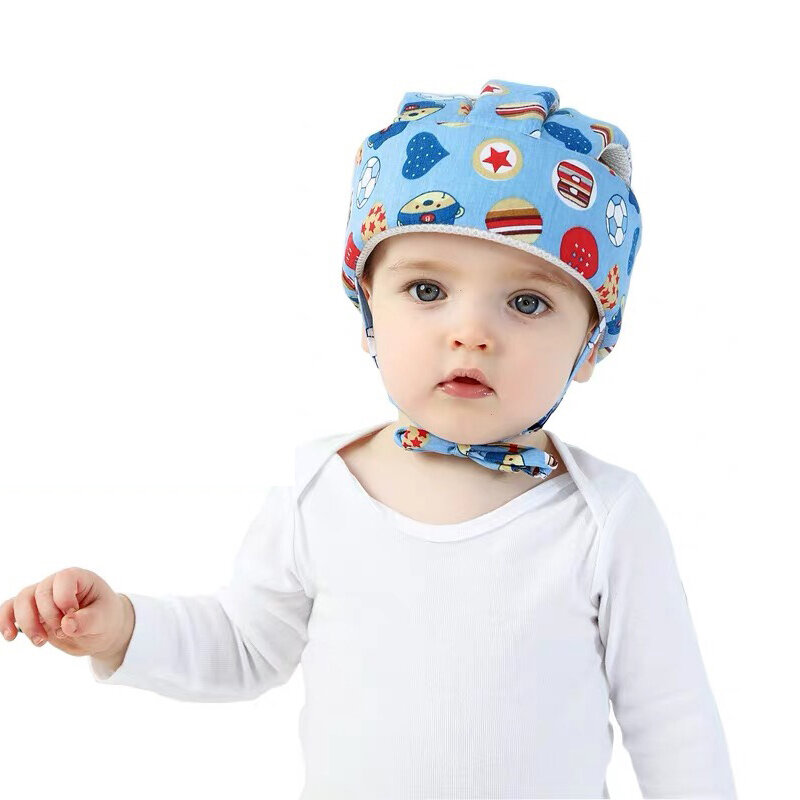 Gorro de protección anticolisión para bebé, suave y cómodo casco de seguridad para la cabeza, ajustable