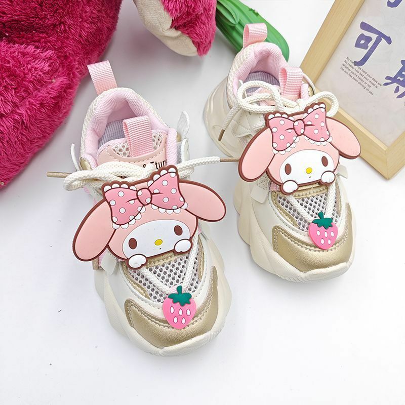 2024 Sanrio Kawaii аниме My Melody Girl Принцесса теннис летняя Милая мультяшная Спортивная обувь дышащая подарок для детей