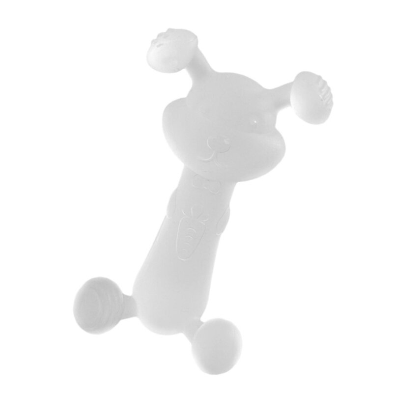 Игрушка для прорезывания зубов кролика, нетоксичная и легко чистящаяся силиконовая игрушка-прорезыватель для новорожденных Y55B