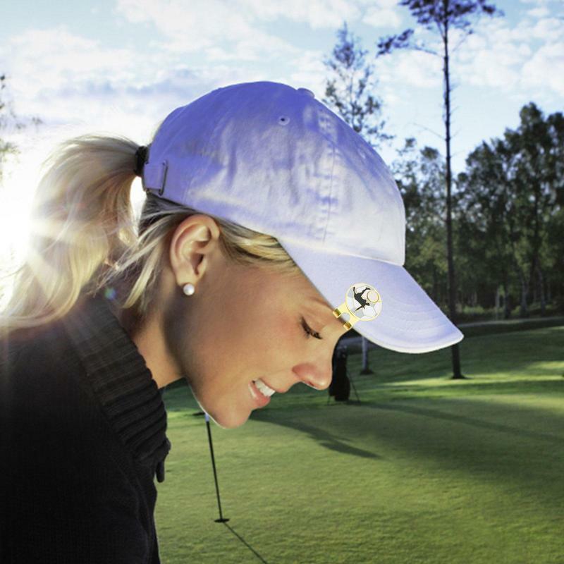 Magnético Golf Ball Marker Hat Clip, Marcadores decorativos criativos portáteis, Acessórios De Golfe
