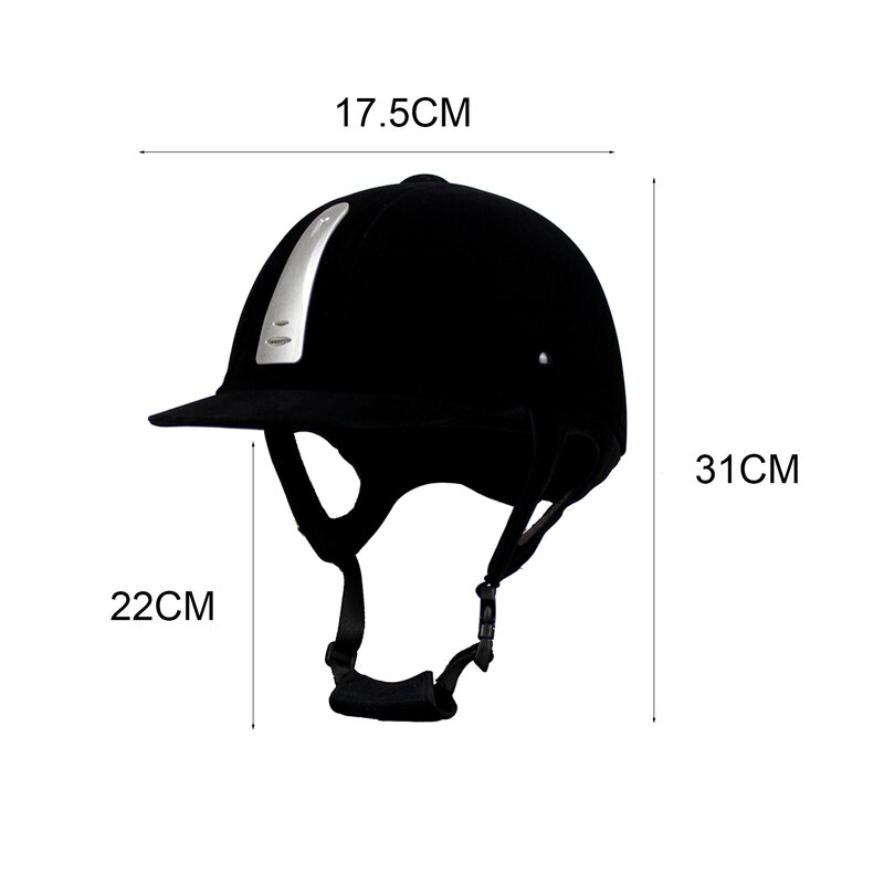 Unisex capacete de proteção equitação capacete equestre clássico veludo cavalo equipamento ciclismo boné