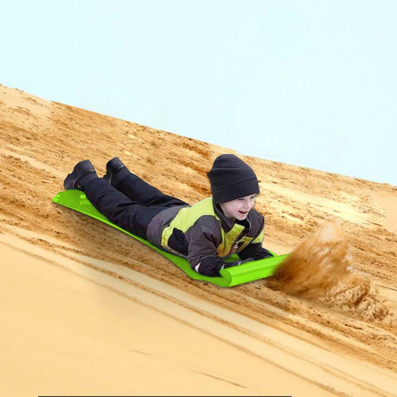 Trineo de nieve enrollable para niños, alfombra Flexible, deslizador portátil