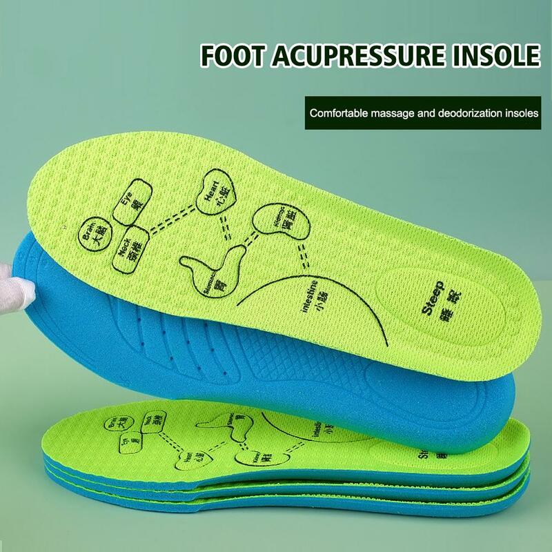 กดจุดเท้าพื้นในรองเท้ากีฬาพื้นใน L4b9ระบายอากาศได้ดีพื้นในรองเท้าดูดซับเหงื่อระงับกลิ่นเท้า