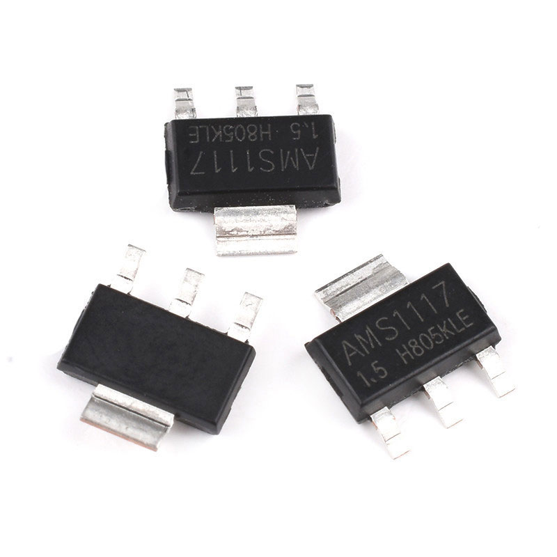 Chip de fuente de alimentación regulador de voltaje, chip reductor IC, AMS1117-1.2, 1,5, 1,8, 2,5, 3,3, 5,0 V ADJ SOT-223, SOT-89