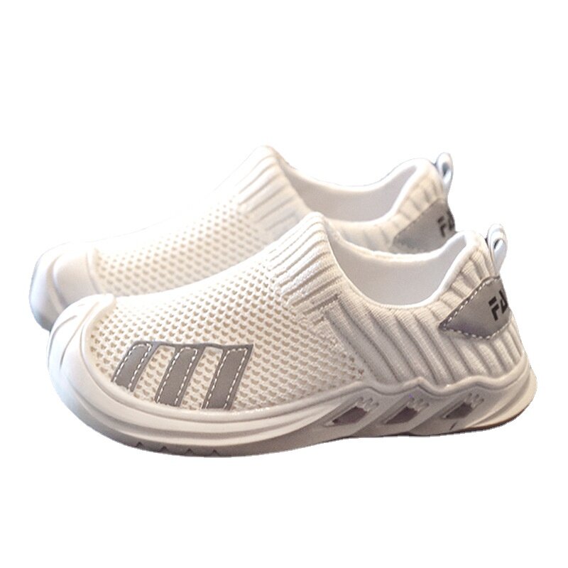Boys' Summer 2024 New Children's Sneakers Medium Boys Mesh Breathable Single Shoes Sneakers