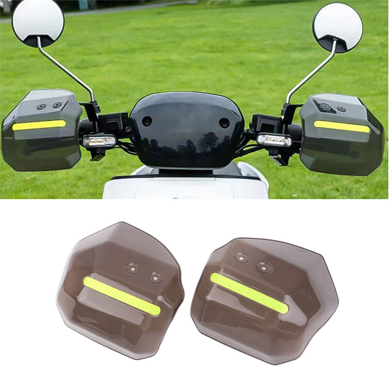 1 Set Windregen En Zonwering Eenvoudig Te Installeren Handbescherming Voor Scooter Motorfiets Atv Met Nacht Reflecterende Strip