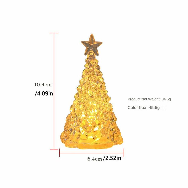 Светящаяся Рождественская елка, хрустальная лампа, светящаяся прозрачная фотография, красочная атмосфера, Xms, светящаяся свеча