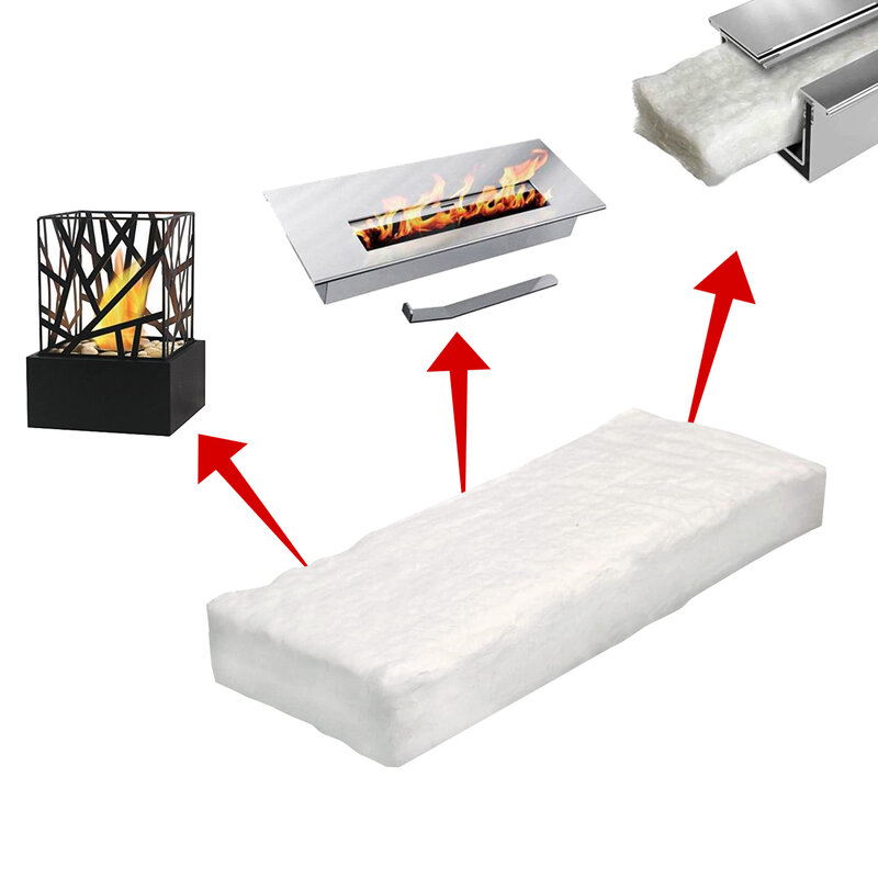Био-одеяло для огня, керамическая губка для биоэтанола, камина, устойчивая изоляция, хлопковая камина, огнеупорная губка для безопасности био-огня