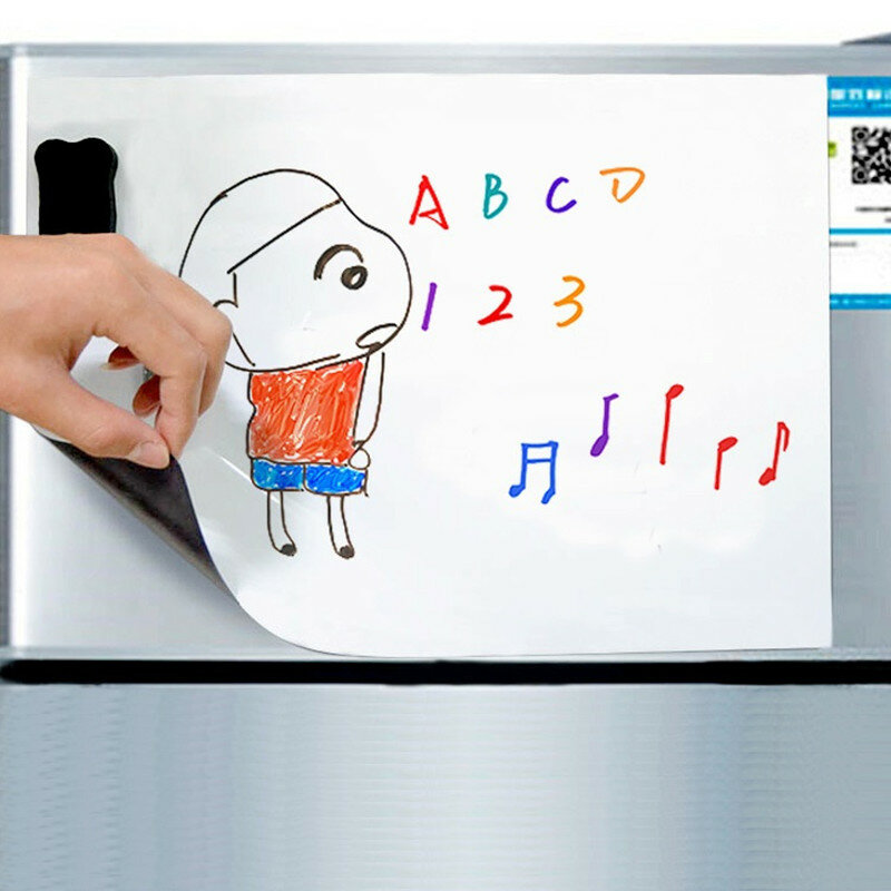 Magnetic Whiteboard Fridge Magnet Dry Wipe White board Marker Writing for Kid Graffiti Record Message Board Remind Memo Pad
