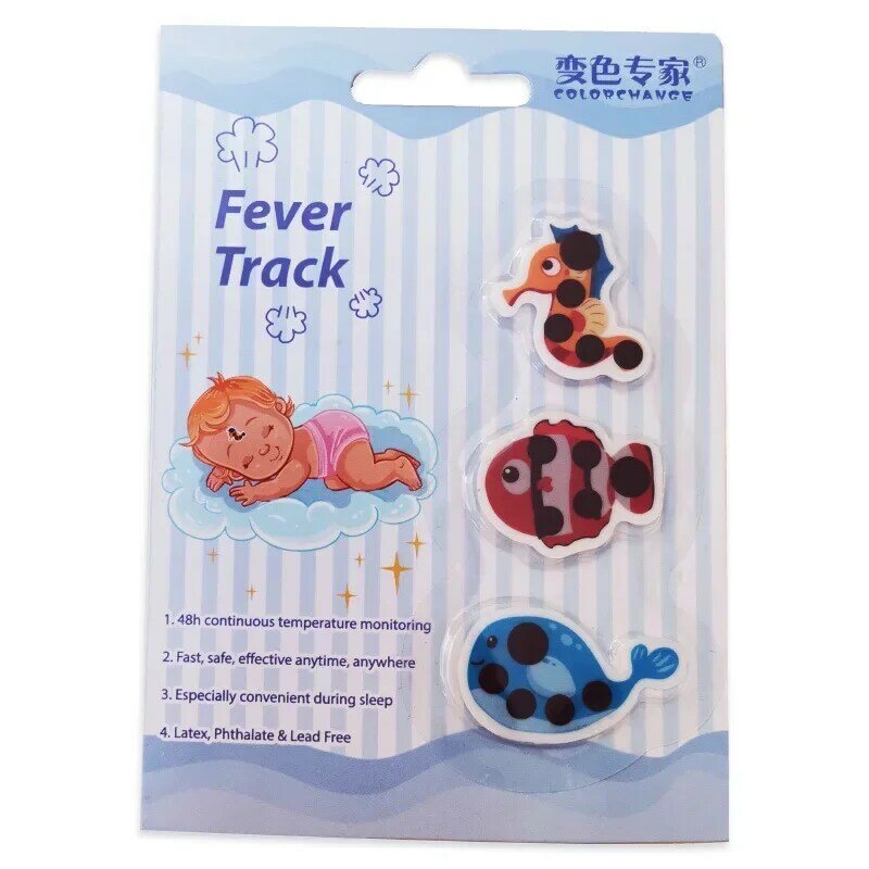 Thermometer Strips Fever Indicator Stickers Baby Forehead Temperature Measuring Monitor Strips Efficient Forehead Fever Stickers
