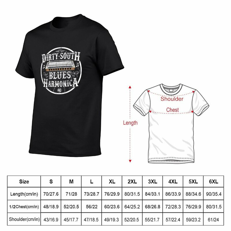 아담 구소우 모던 블루스 하모니카-더티 사우스 블루스 하모니카 티셔츠, 애니메이션 티셔츠, 남성용 티셔츠, 신제품