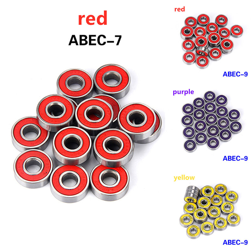 ABEC-7/ABEC-9 608 Skateboard Roller Steel Sealed Ball Bearings 8x22x7mm Durable Skateboards Bearings Scooter Accessories