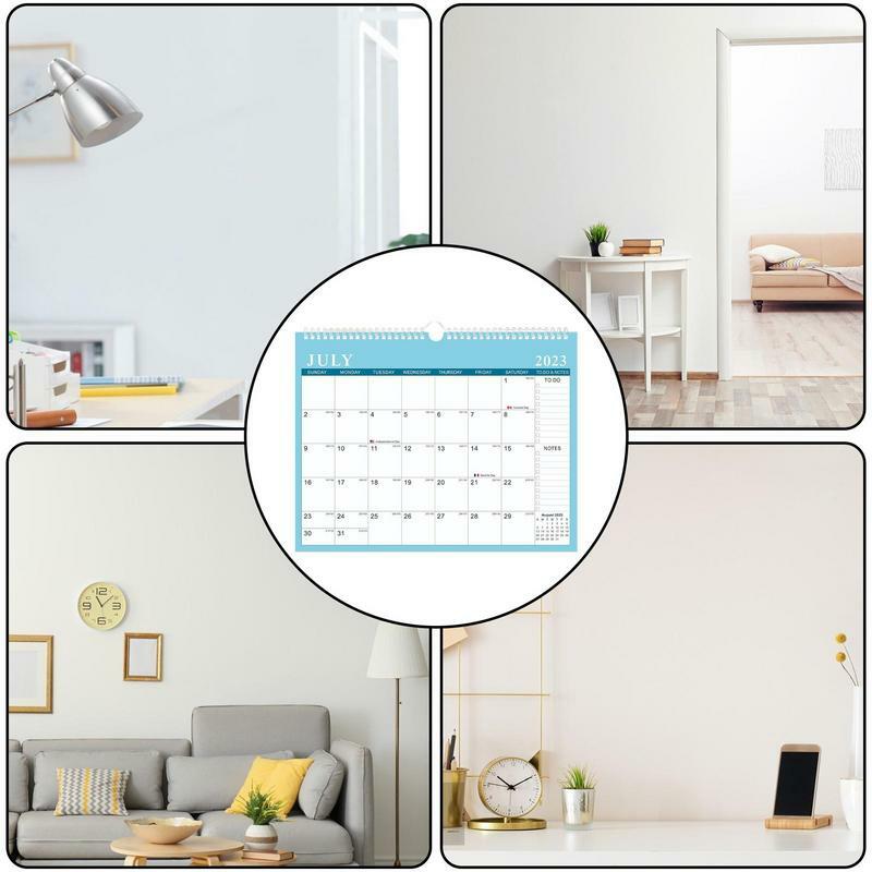 Wandkalender 2023-24 Esthetische Minimalistische Maandelijkse Desktop Planner 14.7*11,4 Inch Kalenderplanner Dikke Papieren Jaarkalender Voor