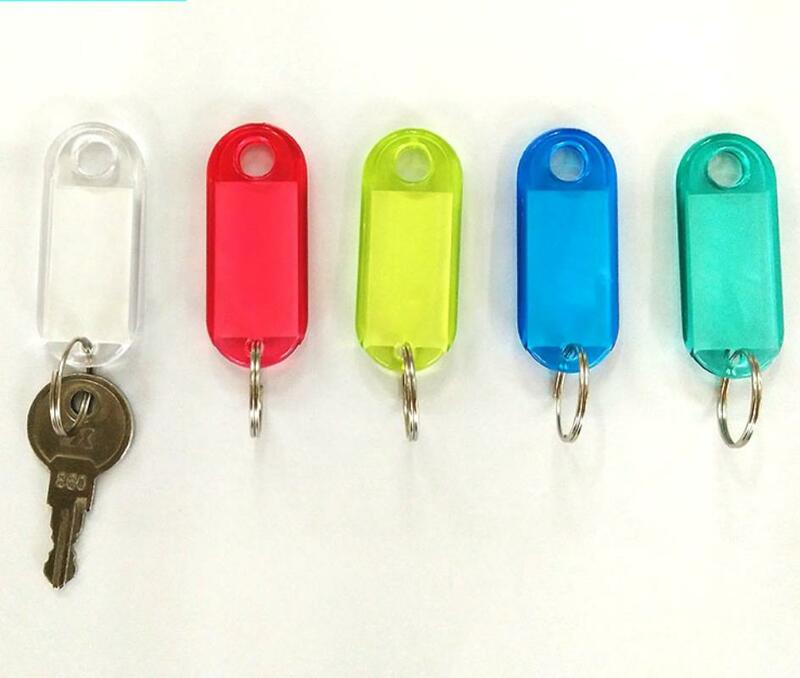 Różne kolory kodowany brelok do klucza z etykietą uchwyt pierścieniowy okna