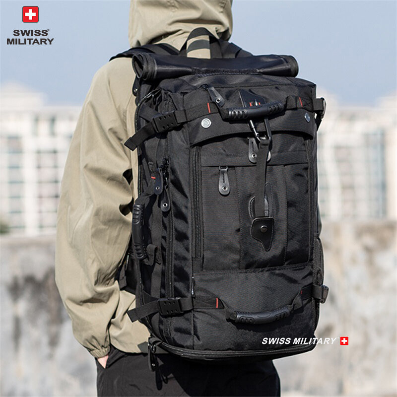 SWISS MILITARY Travel Backpack Men Durable Backpack Multifunction Laptop Bag Outdoor Mountaineering Fitness Backpack Luggage Bag