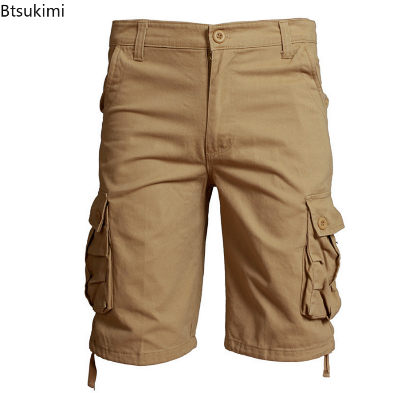 Nowe letnie męskie dorywczo luźne spodenki z kieszeniami moda sport szorty Cargo męskie solidne pięcioczęściowe spodnie szorty taktyczne 30-44