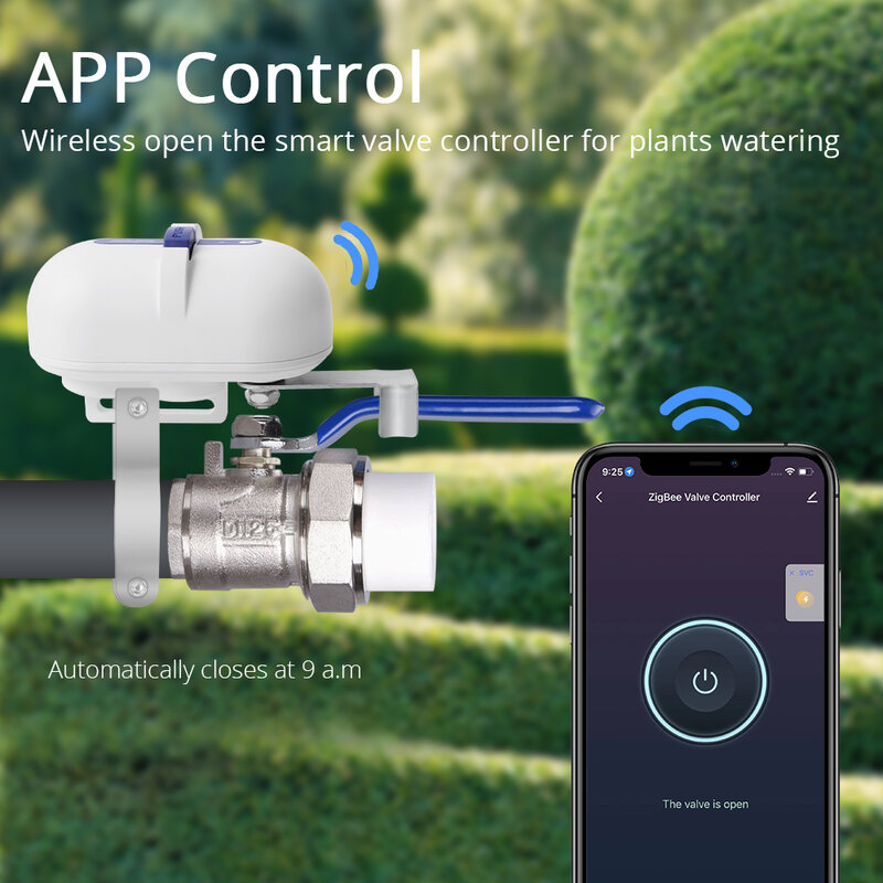 Tuya 스마트 지그비 물 가스 파이프라인 원격 밸브 컨트롤러, 물 타이머 차단, 스마트 라이프 앱, 알렉사 구글 홈 음성 제어
