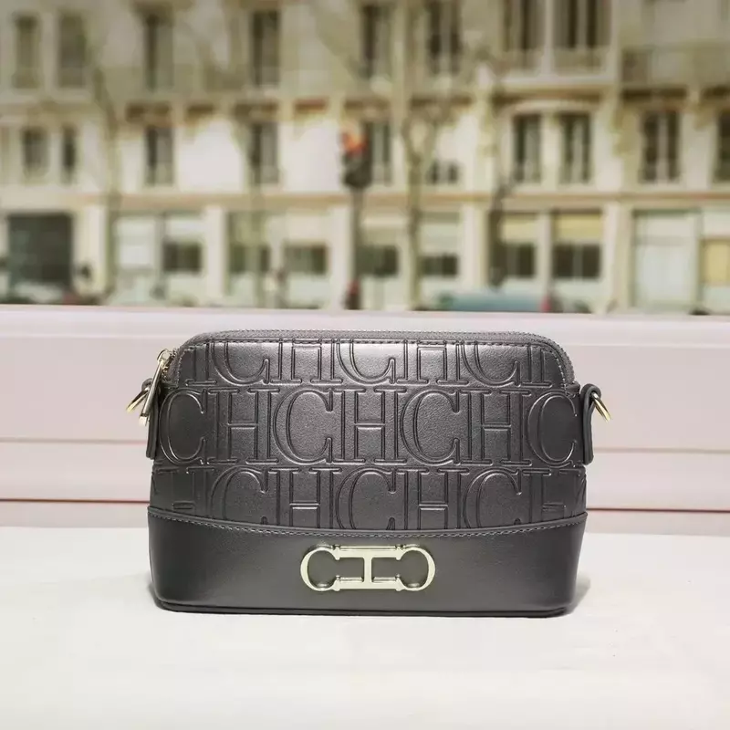 Tas dompet selempang satu bahu warna polos mode baru CHCH HCHC 2024 merek mewah kulit asli kualitas terbaik