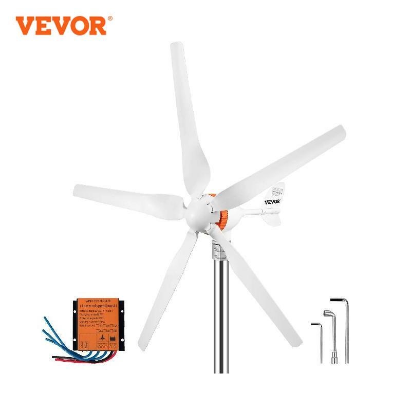 VEVOR Generator Turbin Angin 300W 400W 500W dengan MPPT/Pengendali Daya Kincir Angin RV Kapal Pesiar Pertanian Generator Angin Kecil Penggunaan Di Rumah