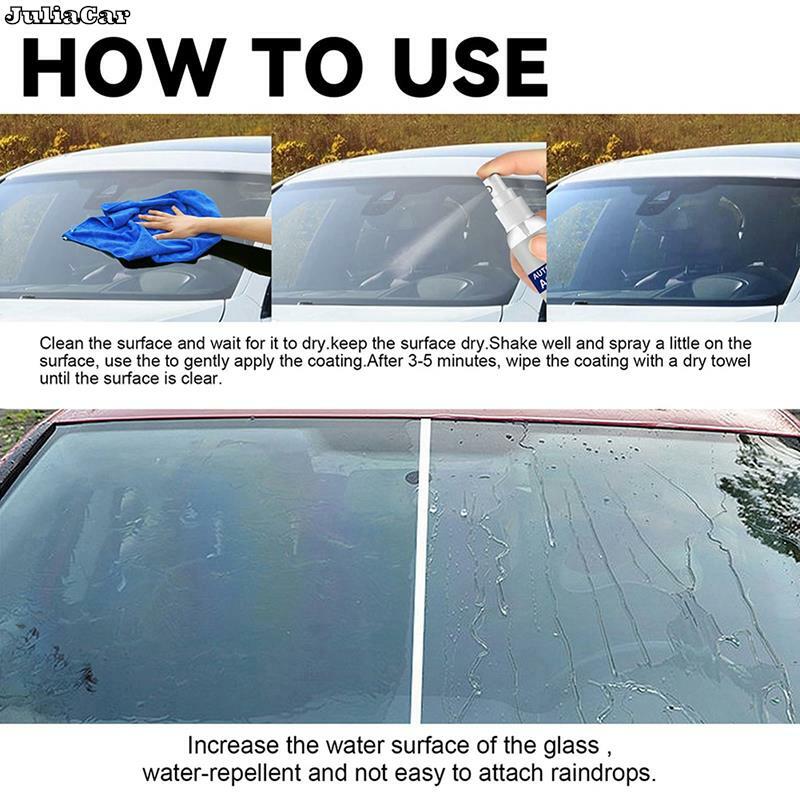 100ml Car Glass Waterproof Coating Agent Anti Fog Rain Repellent Spray Rainproof Coating Spray For Windshield Rearview Mirror