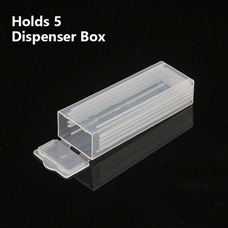 Plástico Microscópio Slide Caixa De Embalagem, Caixa De Armazenamento Portátil, Laboratório Slides Holder, Dispenser, ABS, 5Pcs