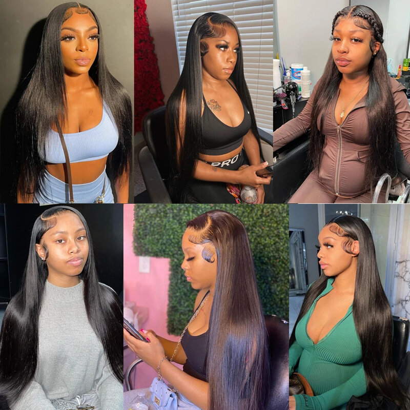 HD Lace Front Wigs Human Hair Peruvian Straight Lace Frontal Wigs For Women 13x4 13x6 Transparent Lace Front Wigs Pre Plucked