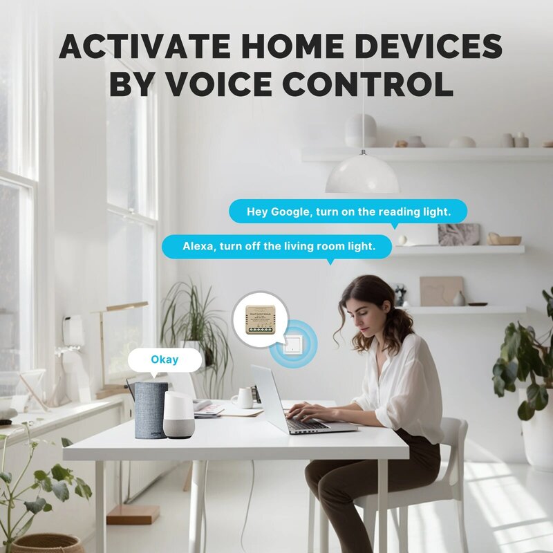 MOES Mini Tuya WiFi/Zigbee Smart Switch/Dimmer Module DIY Module Light Switch 1/2 Gang Remote Control Work Alexa Google Home