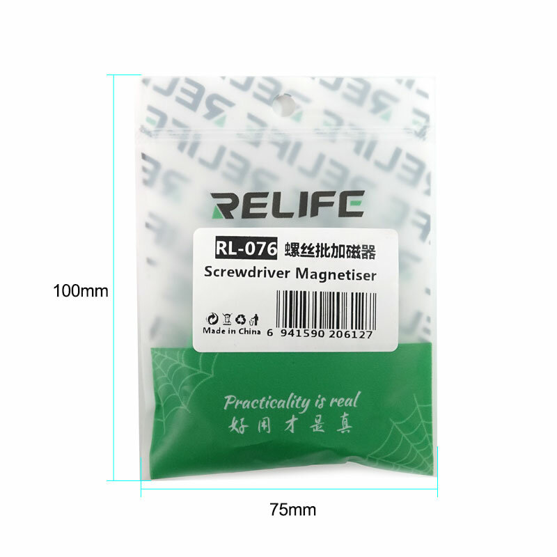 RELIFE-destornillador magnético RL-076, destornillador magnético pequeño y portátil, duradero, para realizar la desmagnetización