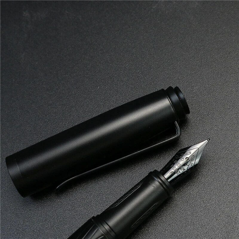 검은 사무라이 고품질 만년필, 검은 숲 우수한 티타늄 펜촉, 사무실 학교 용품, 부드러운 잉크 펜 쓰기