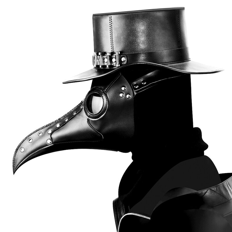 هالوين Steampunk الطاعون Birdbeak حفلة تنكرية قناع ، تأثيري الدعائم ، كرنفال القبعات