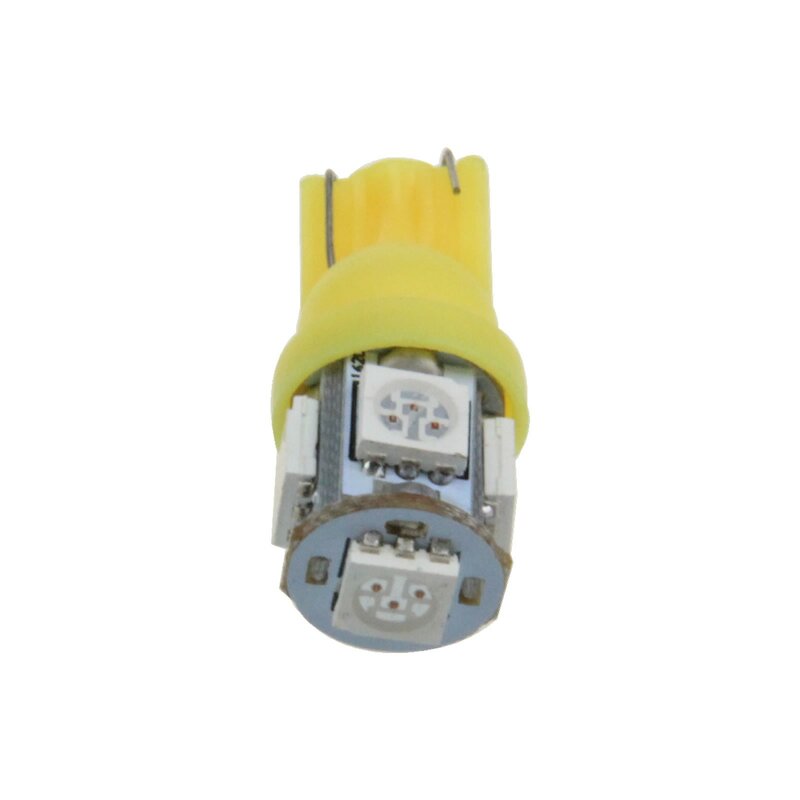 1x Yellow Car T10 W5W Generation Bulb Interior Light 5 Emitters 5050 SMD LED 657 1250 1251 A007
