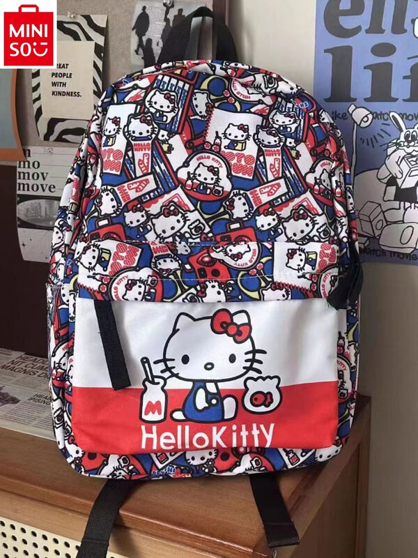 Miniso Disney Cartoon Hello kitty große Kapazität Studenten rucksack Campus Freizeit vielseitige Kinder rucksack