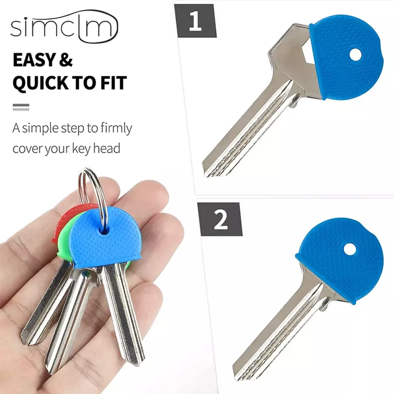 10 Kleuren Key Covers Voor Huis Sleutels Hollow Multi Kleur Rubber Sleutelhanger Accessoires Soft Key Caps Sloten Cap Topper sleutelhanger