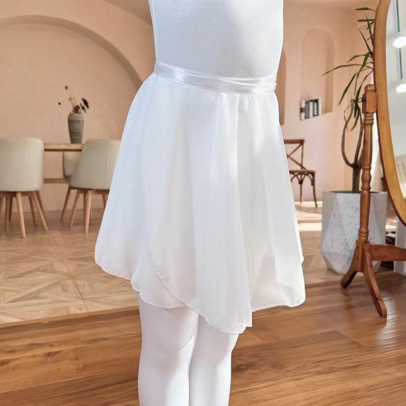 Высококачественная балетная шифоновая юбка с чистым цветочным принтом, тренировочное вязаное балетное платье для женщин и детей