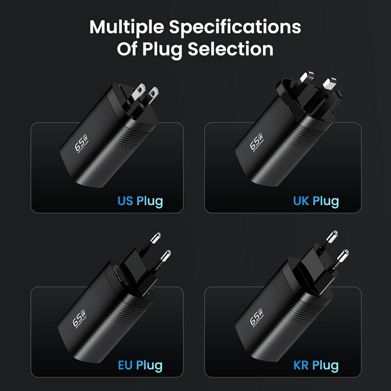 ASOMETABOU- Chargeur rapide USB Type C GaN, 65W, 45W, PPS, PD QC4.0, pour Macbook, ordinateur portable, iPad, tablette, iPhone 14, Samsung S23 Ultra