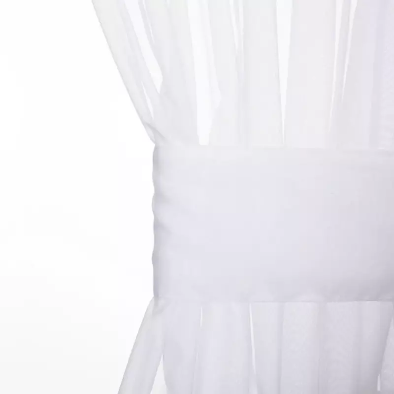 Ryb casa branca francês porta cortina painel elegante sólido voile francês cortina de cortina uma peça com bônus tieback