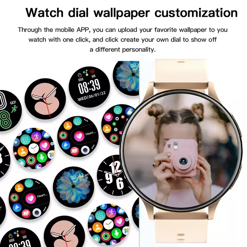 Jam tangan pintar pria dan wanita, arloji Cerdas olahraga Fitness tahan air dengan panggilan Bluetooth untuk Xiaomi
