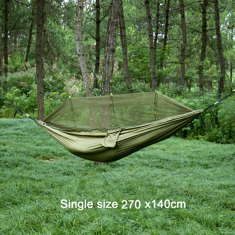 Hamac simple et double avec moustiquaire, portable, voyage, camping en plein air