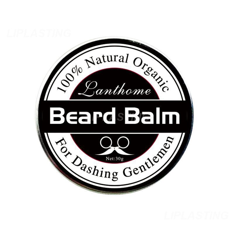 Acondicionador de barba profesional Natural, bálsamo para el crecimiento de la barba y cera orgánica de bigote para hombres, peinado suave