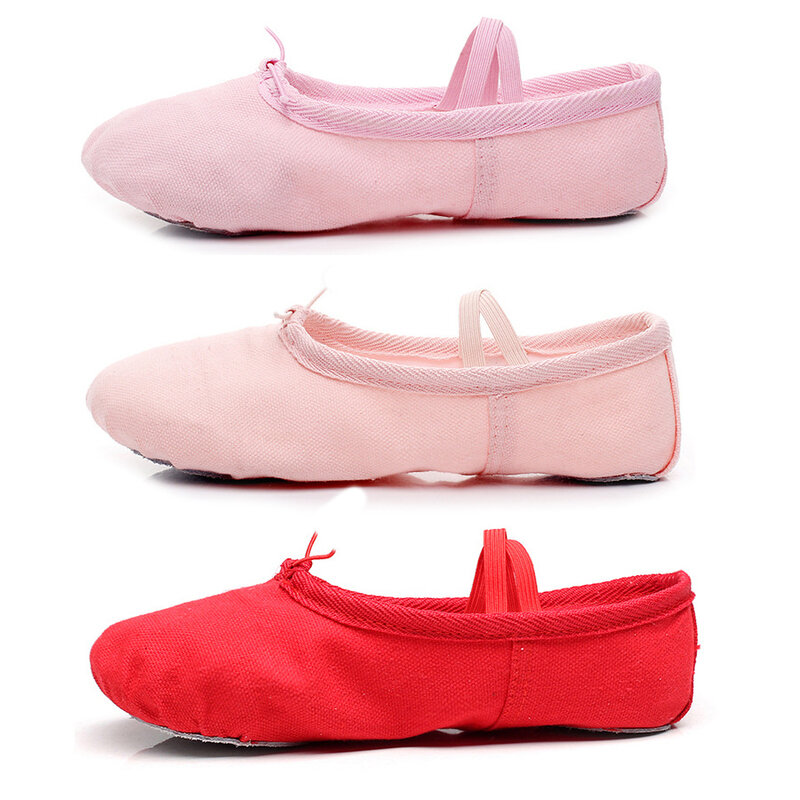 CLYFAN sepatu balet untuk anak perempuan sepatu balet wanita sandal menari kanvas sol lembut sepatu dansa balet anak perempuan sandal balet