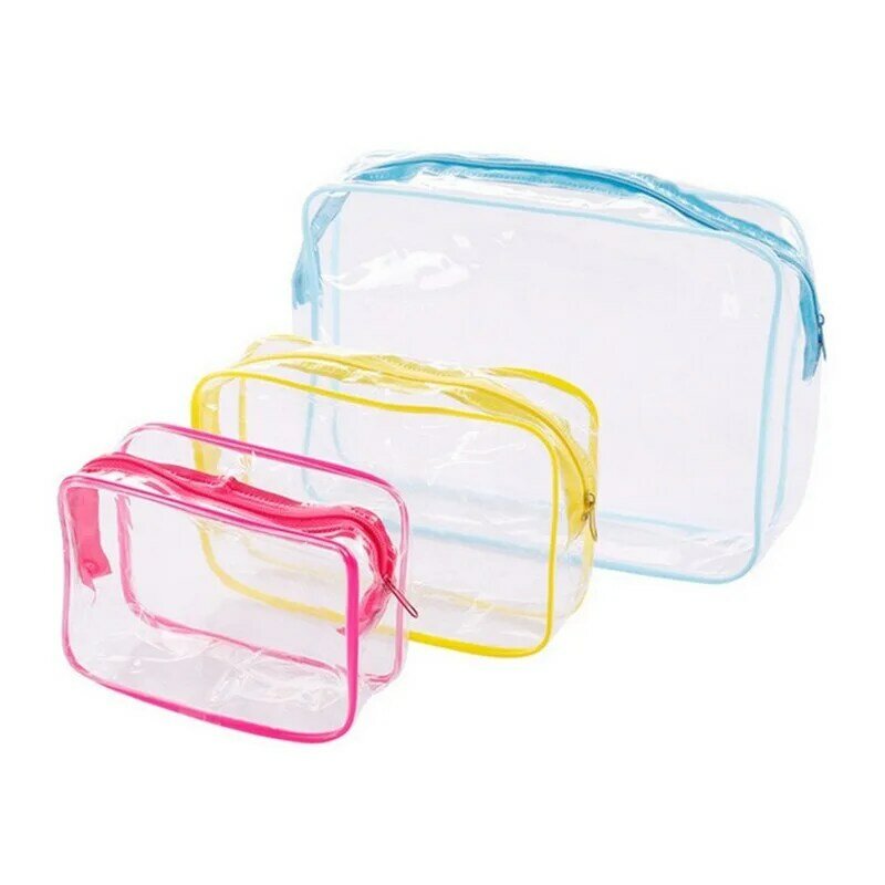 1 Pcs Waterproof Travel Portable Cosmetic Bag PVC Wash Bag Swimming Wet Clothes Storage Bag Waterproof Wash Bag 3 Sizes 4 Colors