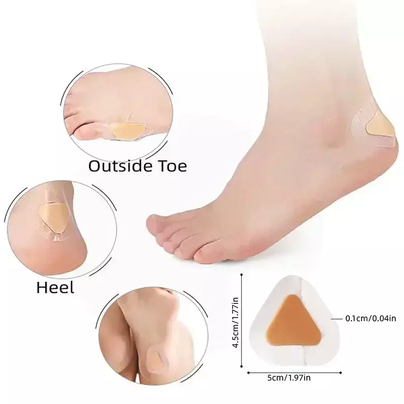 10-50ชิ้นสติกเกอร์รองเท้าซิลิโคนเจลติด Relief ปวดซับในสติกเกอร์ส้นสูงสติกเกอร์ดูแลเท้ากาวไฮโดรคอลลอยด์ฟองน้ำหุ้ม