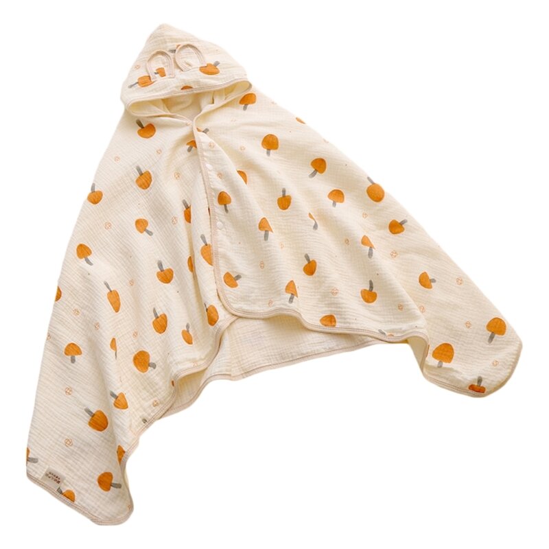 Toddler Wrap Blanket Gauze-Cotton Bath Towel Shower Cloak Baby Muslin-Bathrobe