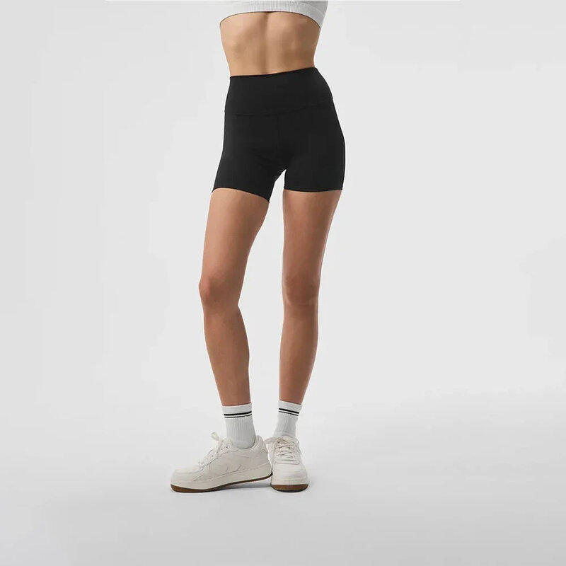 Goddess Yoga Black Slim Fit Hip Lift High Waist Shorts Women's Soft Tights Breathable Sports Fitness Pants