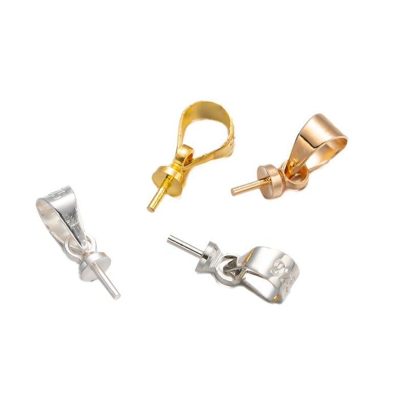 50pcs versilberte Tasse Kaution Perle Peg Anhänger End kappen Stecker Komponenten für DIY Halskette Schmuck Herstellung Zubehör