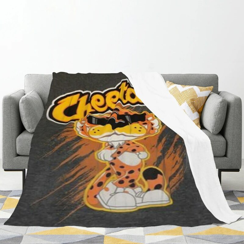 재미있는 C-Cheetosd 어린이 경량 플란넬 담요, 가족 거실 플러시 수면 담요, 야외 여행 캠핑 침대 시트