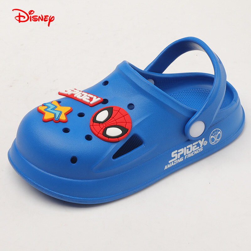 Disney sandały dziecięce Cartoon Spiderman chłopięce kapcie dziecięce miękkie dno buty domowe antypoślizgowe wodoodporne sandały dla 1-6 lat